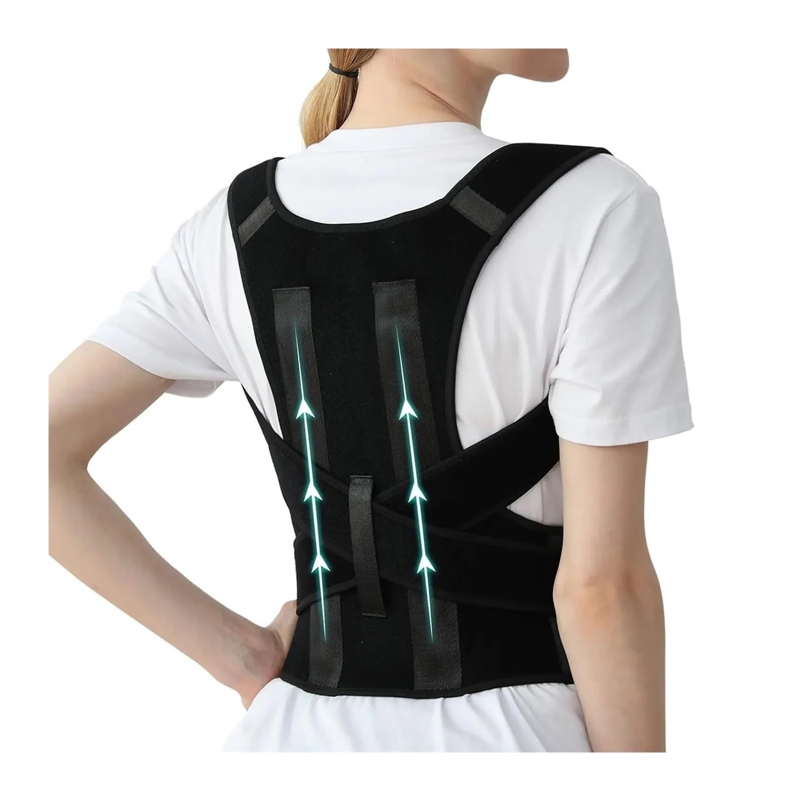 Faja Espalda Corrector De Postura para Hombres Mujeres Hombro Cuello Clavícula Columna Mejora Espalda Hombro Lumbar Soporte Postura Alivio del Dolor Memoria Muscular Soporte Enderezador Hombro