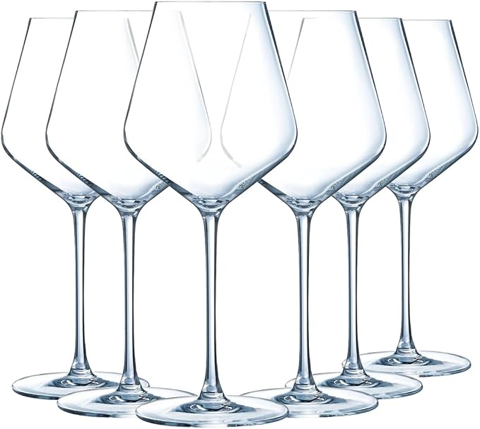 Chef&Sommelier - Distinction Collection - 6 Wine Glasses 38cl - Made in France - Sturdy Packaging