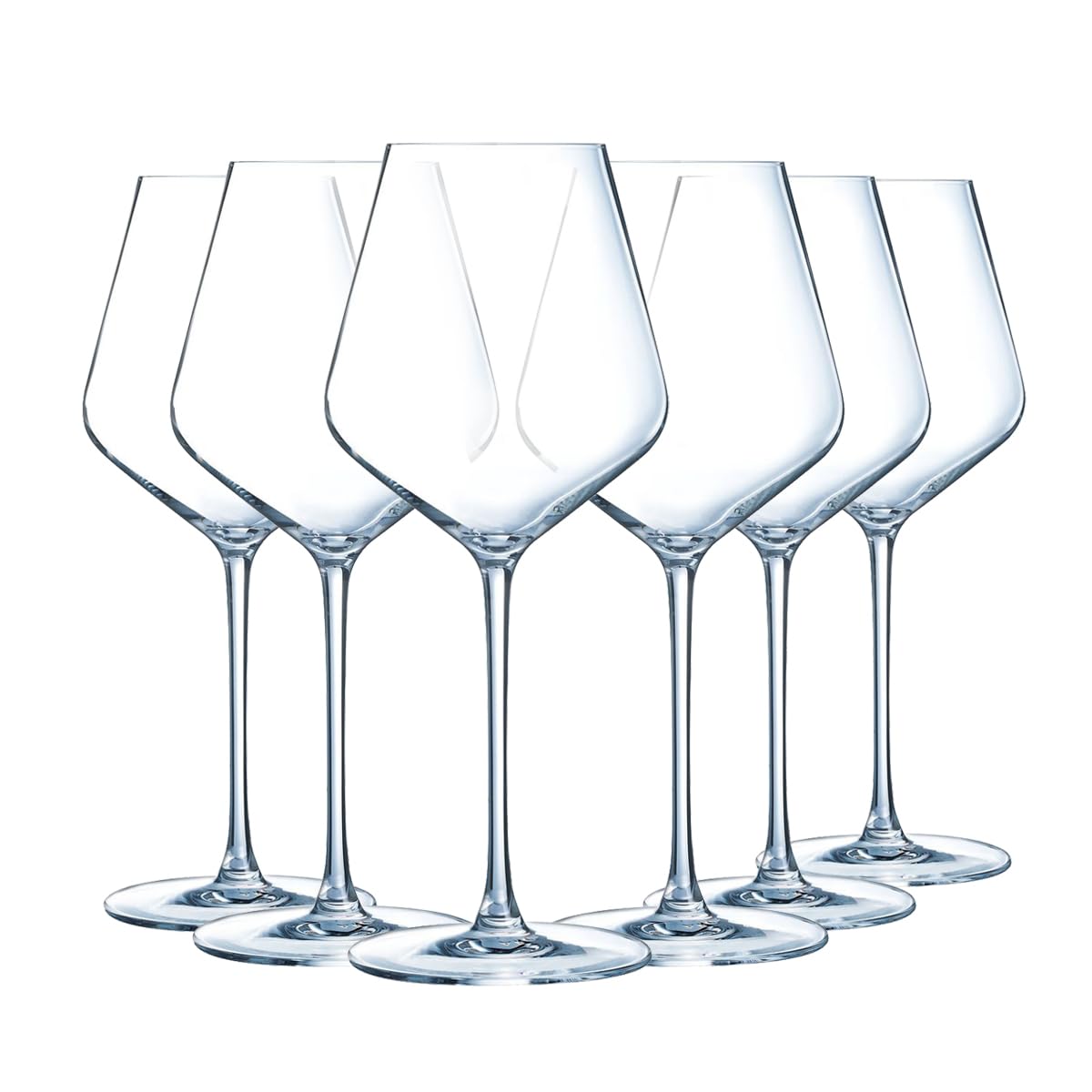 Chef&Sommelier - Distinction Collection - 6 Wine Glasses 38cl - Made in France - Sturdy Packaging