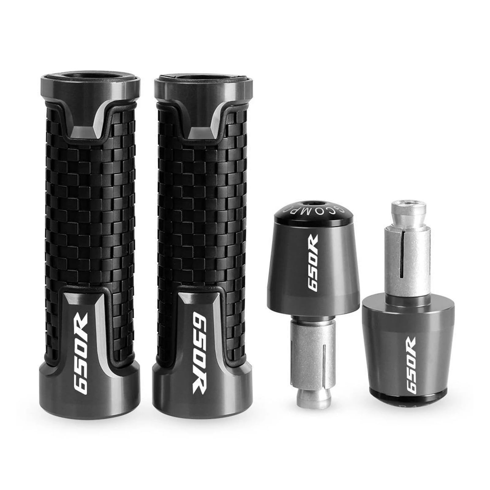 Manopole per manubrio moto Per KA@&WASAKI 650R, 750, 750L (2006-2010) - Manopole Da Manubrio 7/8" (22 Mm) Con Tappi Terminali Accessori Per Moto