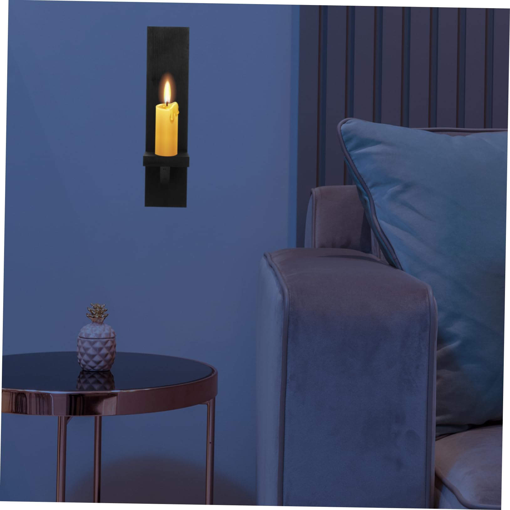 2 Stück Stabkerzenhalter Vintage Dekorativer Kerzenhalter mit Wandmontage Elegante Wanddekoration für Gemütliche Schlafzimmer und Wohnzimmer