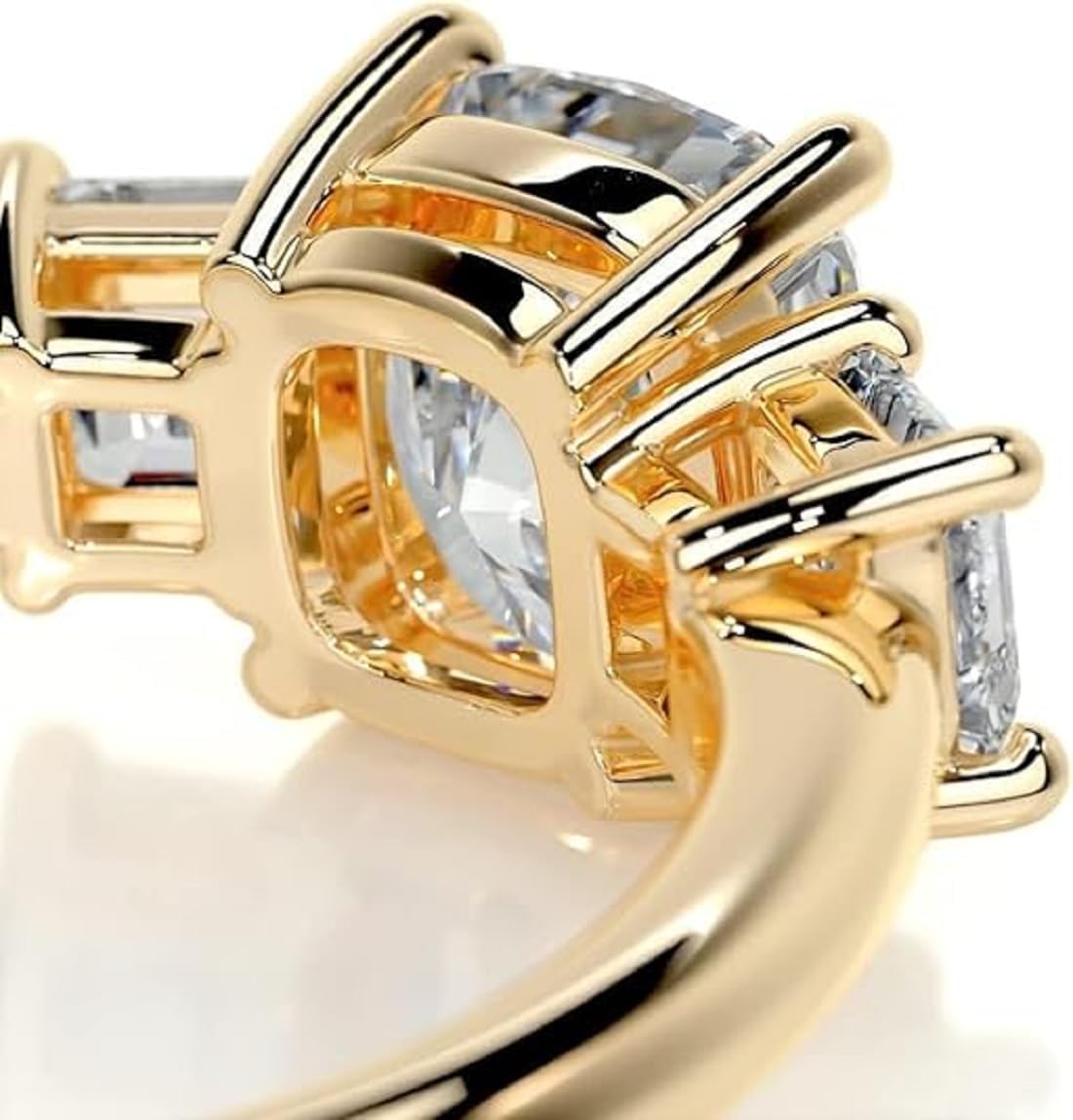 Moissanite Engagement Ring 2CT-6CT Elongated Cushion Cut Diamond Ring VVS1 10K 14K 18K Gold & 925 Sterling Silver Anniversary Promise Ring for Her