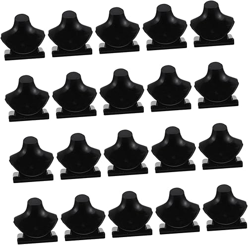 Cabilock Mini soporte para collar para muñecas, 20 piezas, casa de juegos, modelos de collar en miniatura, accesorios de joyería