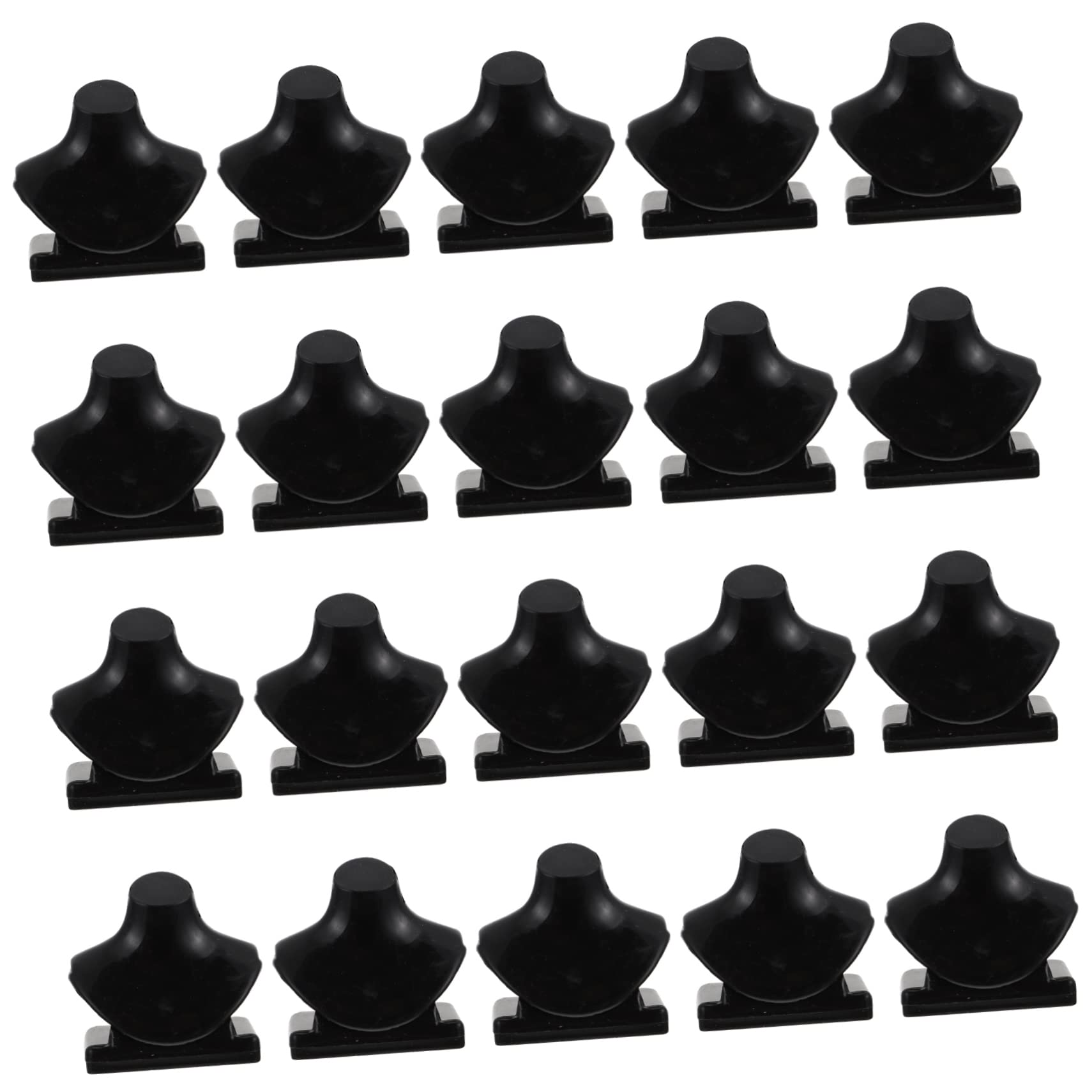 Cabilock Mini Necklace Holder for Dolls 20pcs Play House Miniature Necklace Models Display Jewelry Accessories