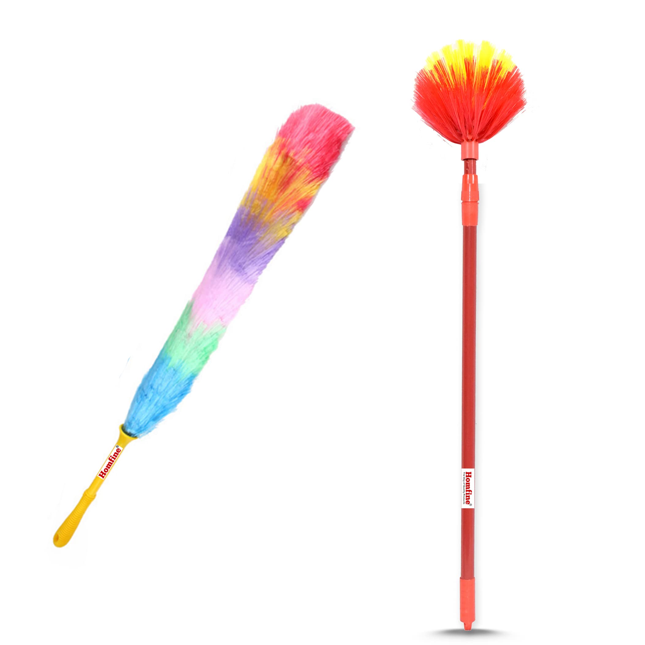 Homfine Combo Set of Gobhi Jala Stick Broom Brush Telescopic Long Handle with Fiber Magic Static Duster for Multipurpose Cleaning in Home, Office, Kitchen (1Set, Color May Vary) (B0BFT49V3M) Amazon Price History, Amazon Price Tracker