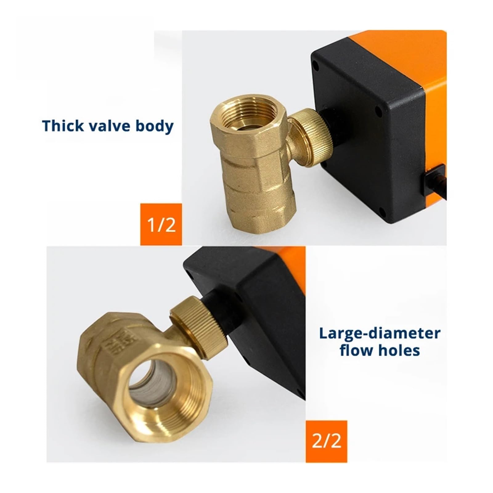 1/2" 3/4" 1" 2" Mosiężny zawór kulowy z napędem 3-przewodowy 2-drogowy sterowanie Elektryczny siłownik zaworu kulowego DN15 20 25 32 40 Płyn przemysłowy(DN20,AC220_2 WAY)