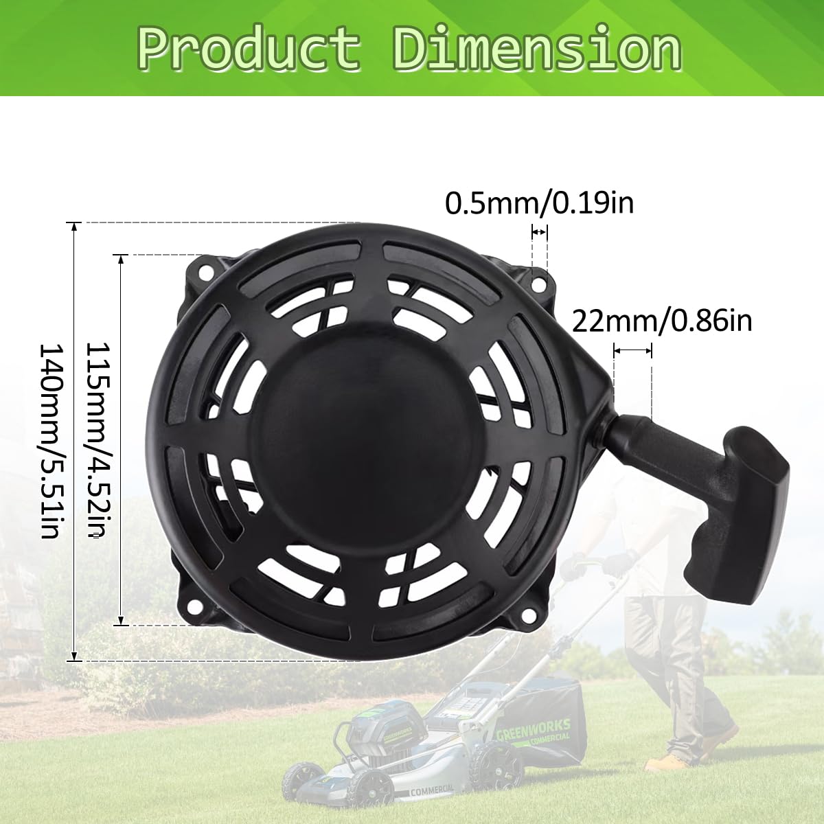 Seilzugstarter für Briggs Stratton Ersatzteile,Seilzugstarter für Briggs & Stratton Ersatzteile Rasenmäher Handstarter,Seilzugstarter für 497680 498144 Ersatz für Rasenmähermotor