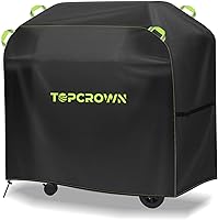 Topcrown Waterproof Grill Cover 58" Universal Fit 45-75" Outdoor BBQ Gas Grills - Anti-UV Windproof Oxford Fabric for Weber Char-Broil Nexgrill