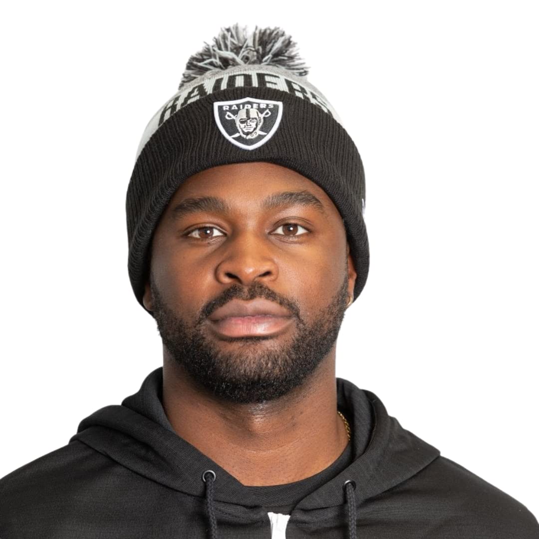 New Era NFL Las Vegas Raiders Colour Stripe Beanie Sport Knit Black