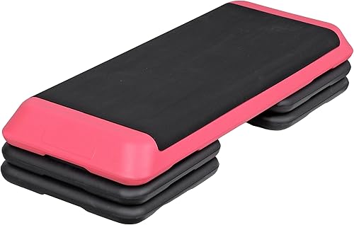 Miniatura 8 de ZenStyle 43" Adjustable Aerobic Stepper Bench with 4/6/8 Inch Risers, Non-Slip Surface for Cardio, Strength Training & Home Fitness Workout Gris /