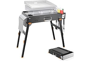 Yukon Glory® Universal Adjustable Outdoor Flat Top Griddle Stand for Camping, Camping Stand