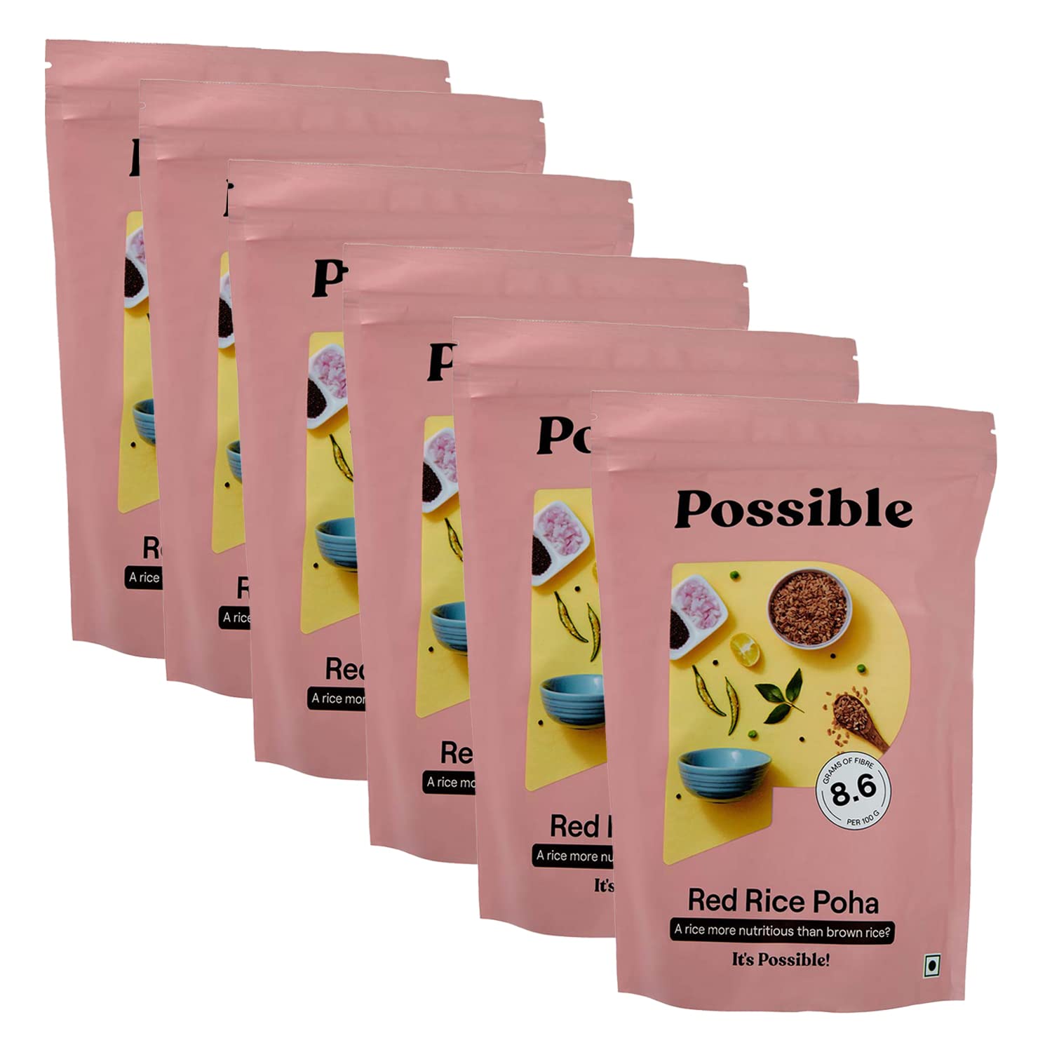 Possible Red Rice Poha | Flattened Rice |Nutritious Red Poha | Fresh & Fiber Rich Breakfast - 500 Gm (Pack Of 6) (B09HSGG2YL) Amazon Price History, Amazon Price Tracker