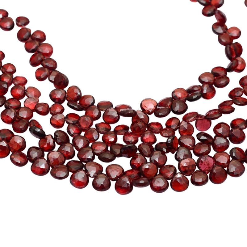 Grenat rouge du Mozambique AAA+ perles briolettes cœur pour personnaliser vos bijoux du quotidien