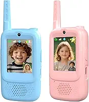 Walkie Talkie Infantil Brinquedo Chamada De Vídeo Bate Papo 1 Rosa 1 Azul