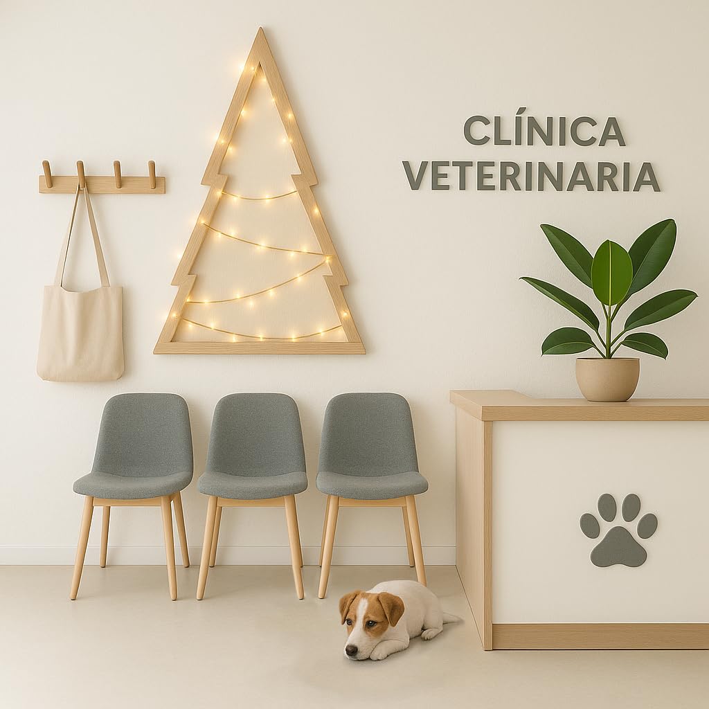 Arbol de Navidad de Madera, con Forma de Abeto, en Pino Natural, para Suelo y para Colgar (180 cm)