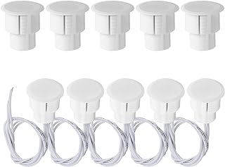 Recessed Door Contacts NC Security Alarm Window Sensors with Magnetic Reed Switch. 3⁄4 Inch Door Contact Position Switches DCS Work with All Access Control and Burglar Alarm Systems White 5Sets