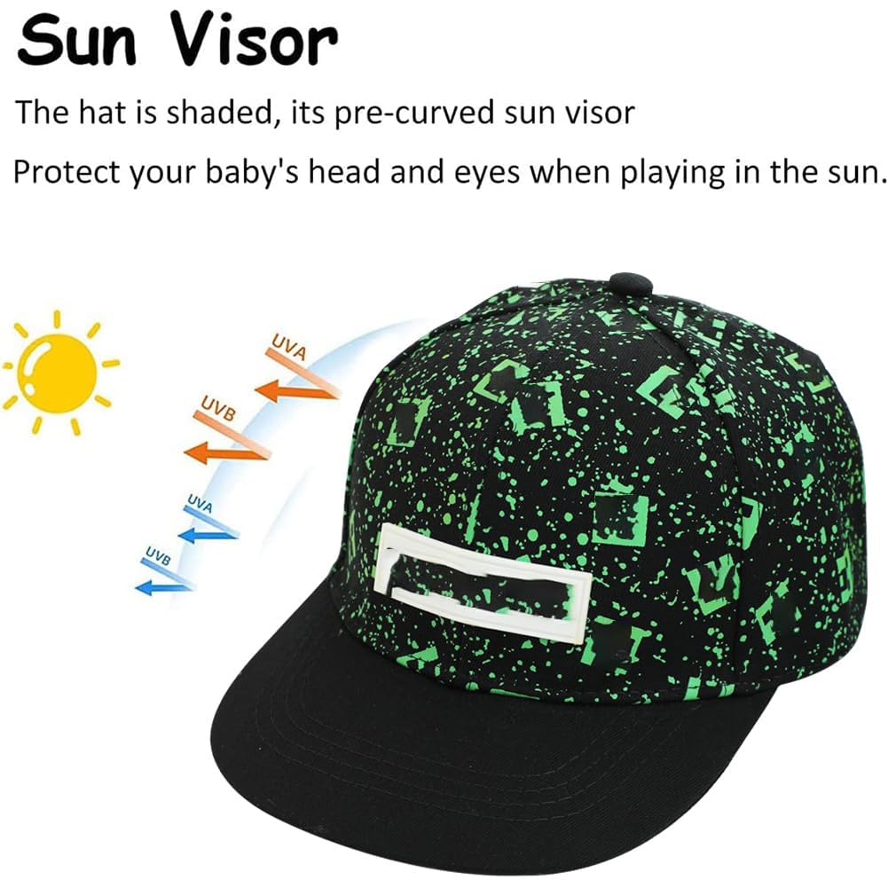 Gorra de Béisbol para Niños 2PCS Conjunto con Gafas de Sol Bordada Transpirable Ajustable