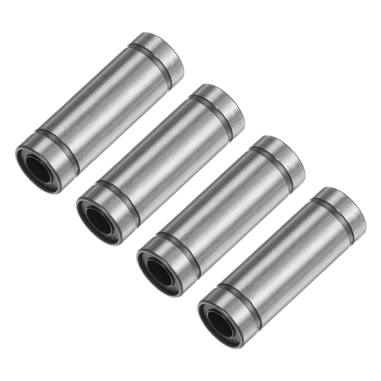 sourcing map 4pcs LM6LUU Linear Ball Bearings, 6mm Bore Dia, 12mm OD,35mm Length, Linear Motion Bearing for CNC Machine Tool 3D Printer