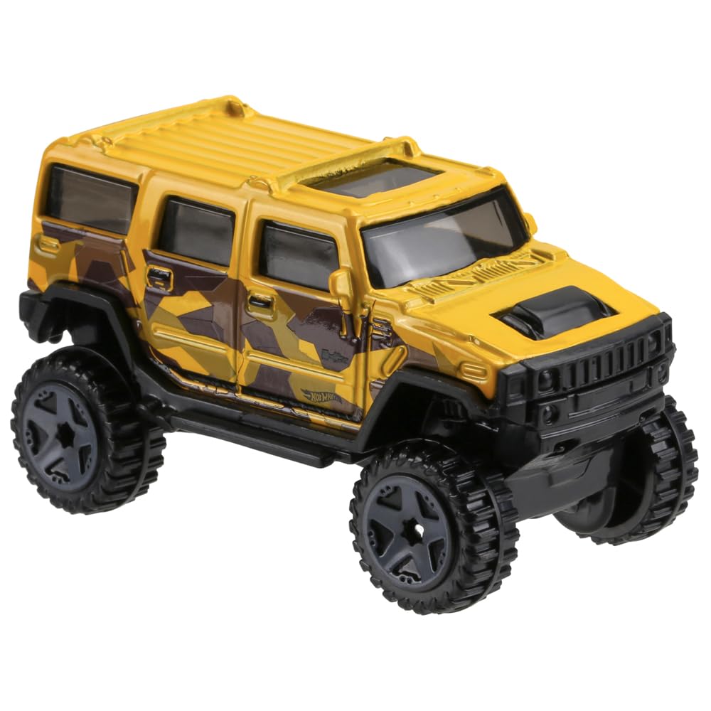 HOT WHELLS   ハマー Amazon.co.jp: Hot-Wheels 迷彩コレクションシリーズ イエロー