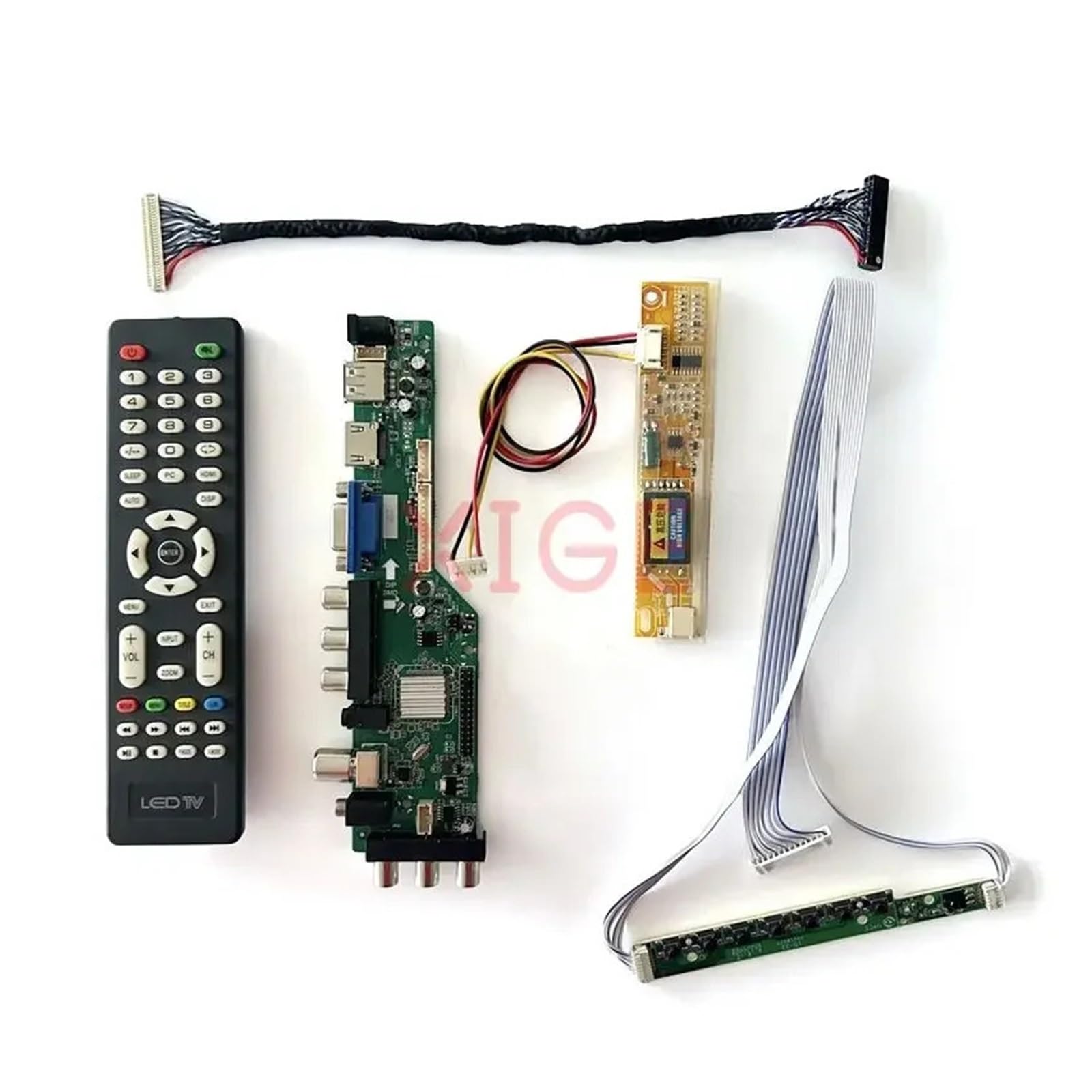 Scheda Driver LCD Adatta HV150UX1 IAUX14 ITUX97C N150U3 Monitor 1CCFL IR + AV + USB + HDMI + VGA 1600 * 1200 30 Pin LVDS Kit Segnale Digitale DVB Accessori For Laptop(For HV150UX1-100)