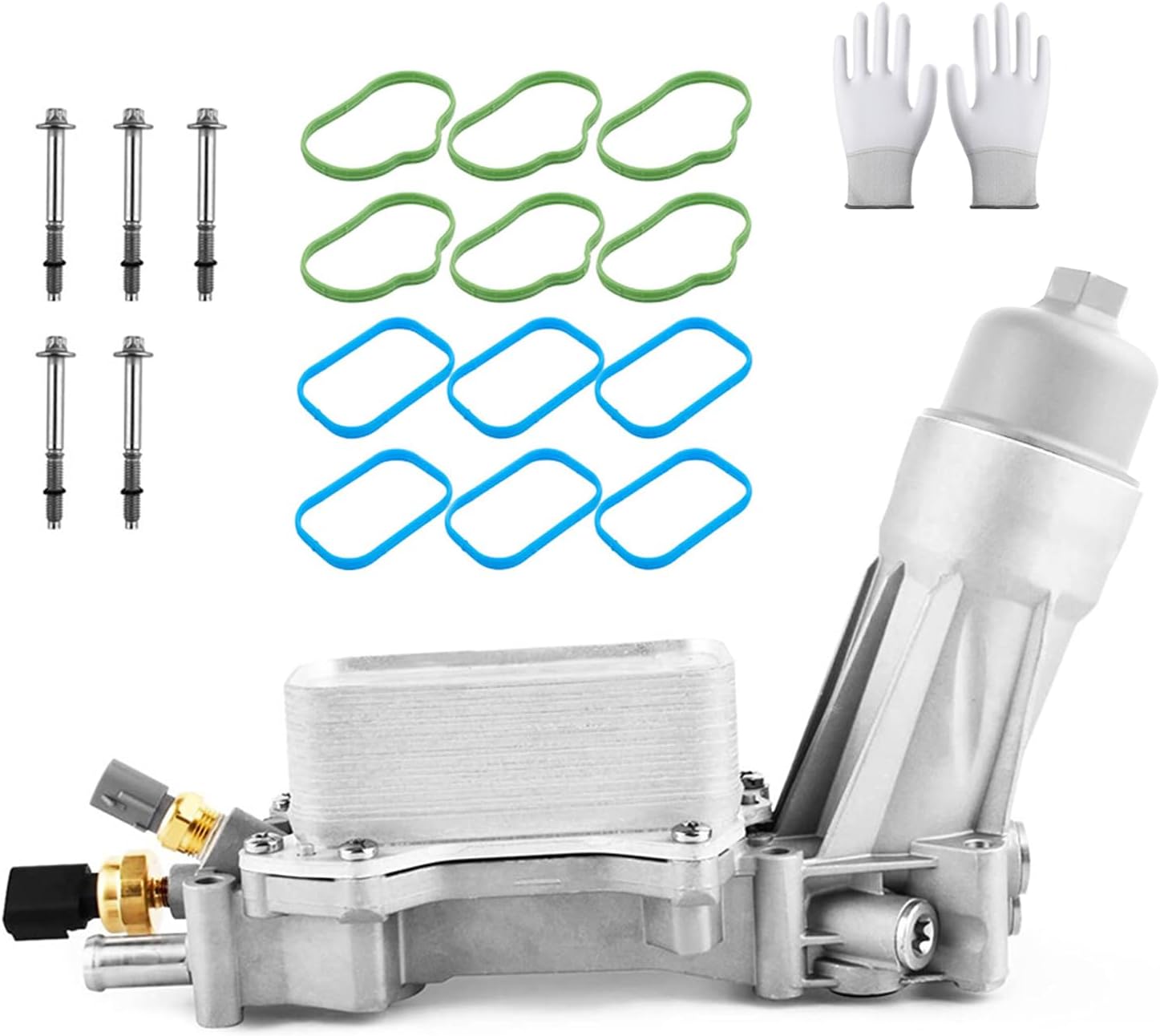 WZUMLAP Full Aluminum Engine Oil Cooler Filter Housing Kit