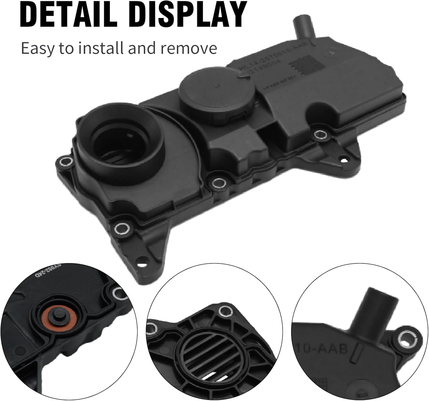 32140004 PCV Valve Oil Trap with Gasket, Replacement for Volvo XC90 XC60 2014-2021 2.0L 4 Cylinder, Replaces 32242753 31430923 31670210