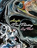 Acrylic Pour Painting Log Book: Notebook to Track Your Art Projects [Colored Swirls on Black]
