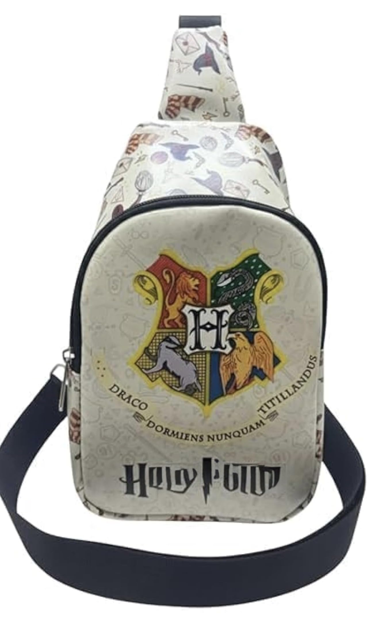Fantasy Idol Inspired Chest Bag, Crossbody Sling Bag, Adjustable Strap, Compact Storage, Daily Travel & Outdoor Activities, Gym Bag, White-image-45