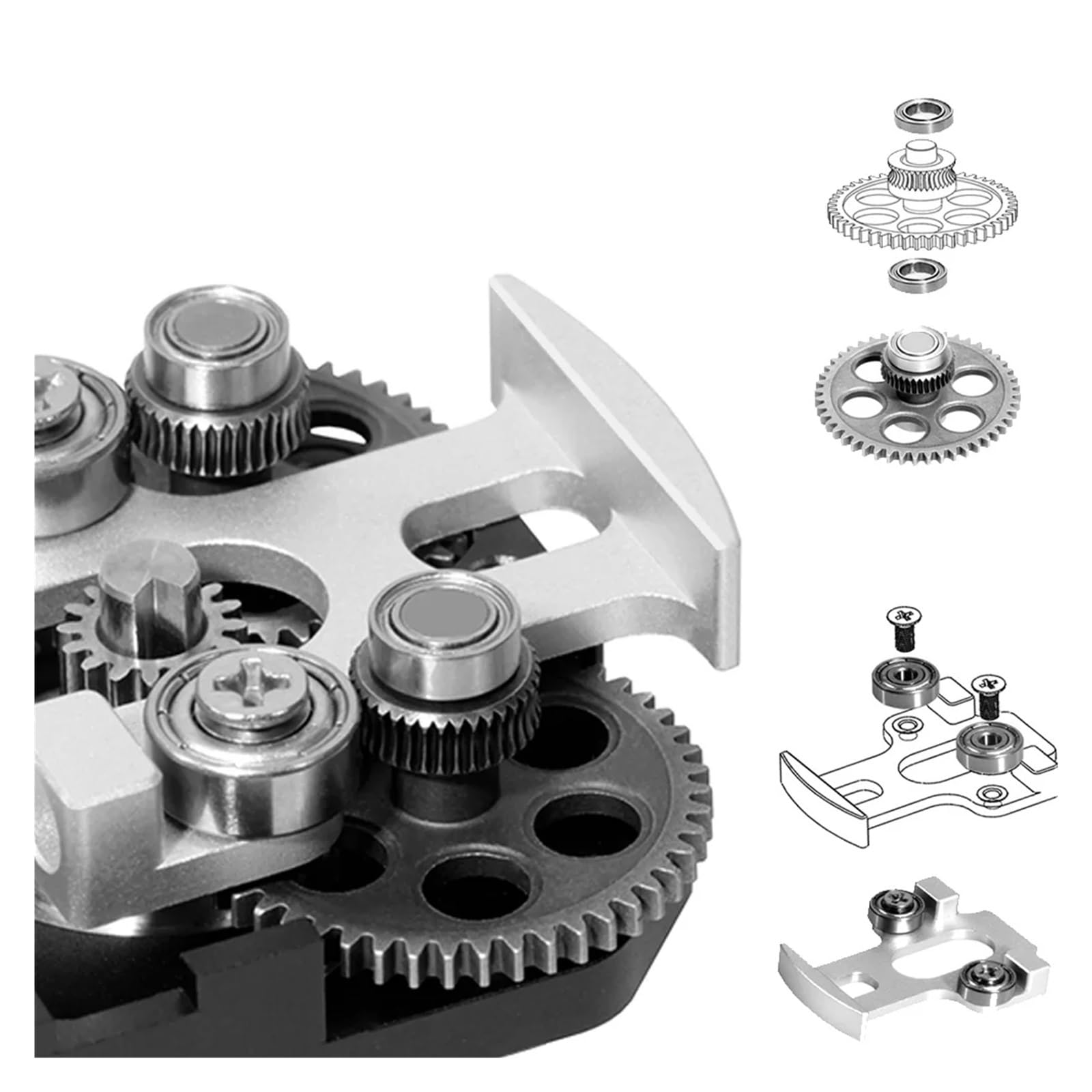 Extrudeur OMG V2 Métal Double Entraînement – Rapport 1:3, Pression Réglable – Upgrade Pro Pour Imprimante 3D – Extrusion Précise Et Fiable
