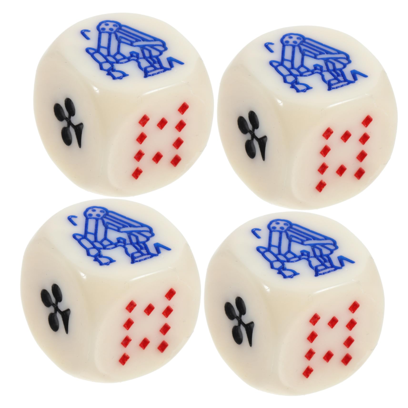 TOYANDONA 75pièces Dés Acrylique pour Poker Espagnol Accessoires De Jeux Amusants pour Et