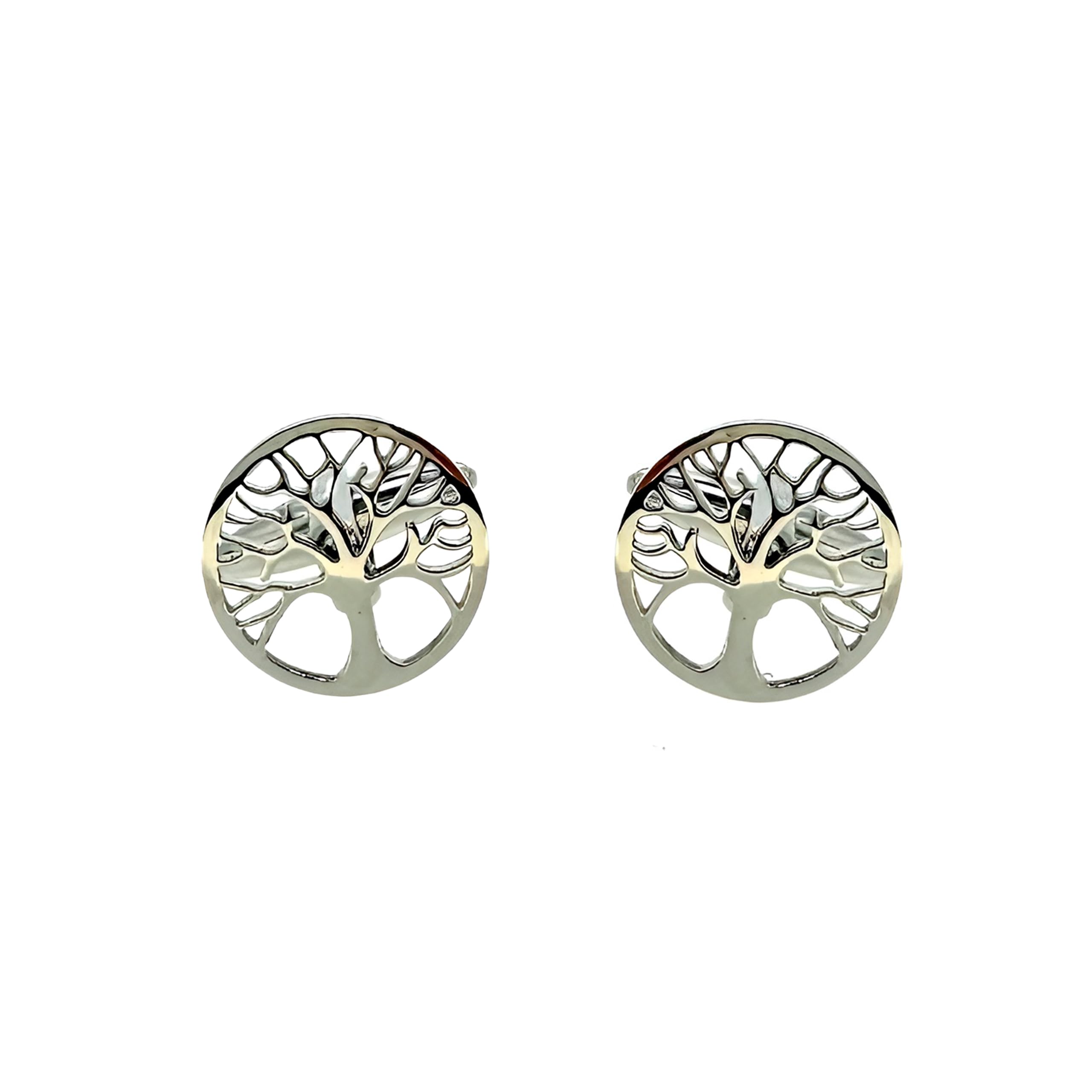 Gemelolandia | Gemelos para Camisa Arbol de la vida Inox 20 mm Gemelos Originales Para Camisas | Para Hombres y Niños | Regalos Para Bodas, Comuniones, Bautizos