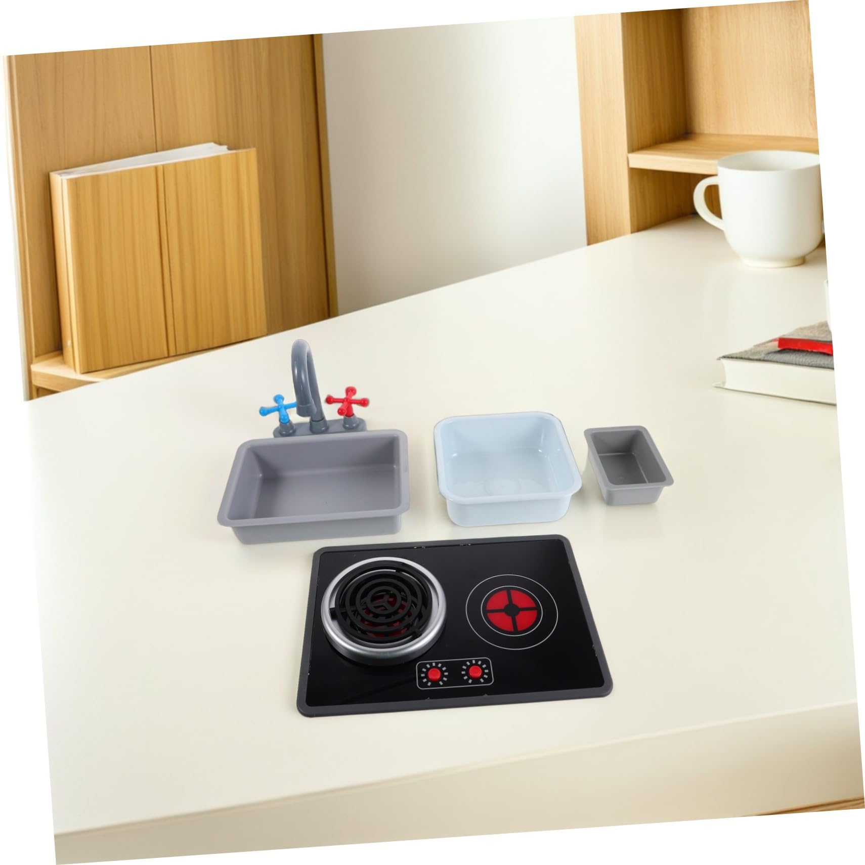 Toyvian 6 Giocattoli Per Giocare a Un Mini Cucina Per Fingere Accessori Plastica