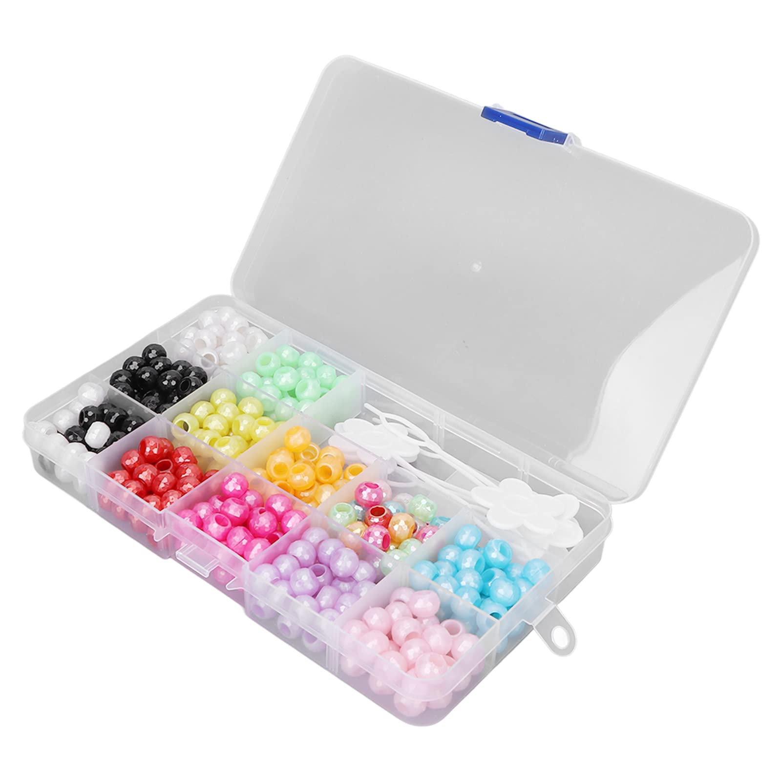 Ausla Mini Spinki do Włosów, 365-częściowe Plastikowe Koraliki z żywicy Perłowej do Włosów z 5 Szydełkowymi Haczykami i Schowkiem, Kolorowe Akcesoria Stylizacji dla Dzieci Dziewczyny Kobiety Przyjęcia