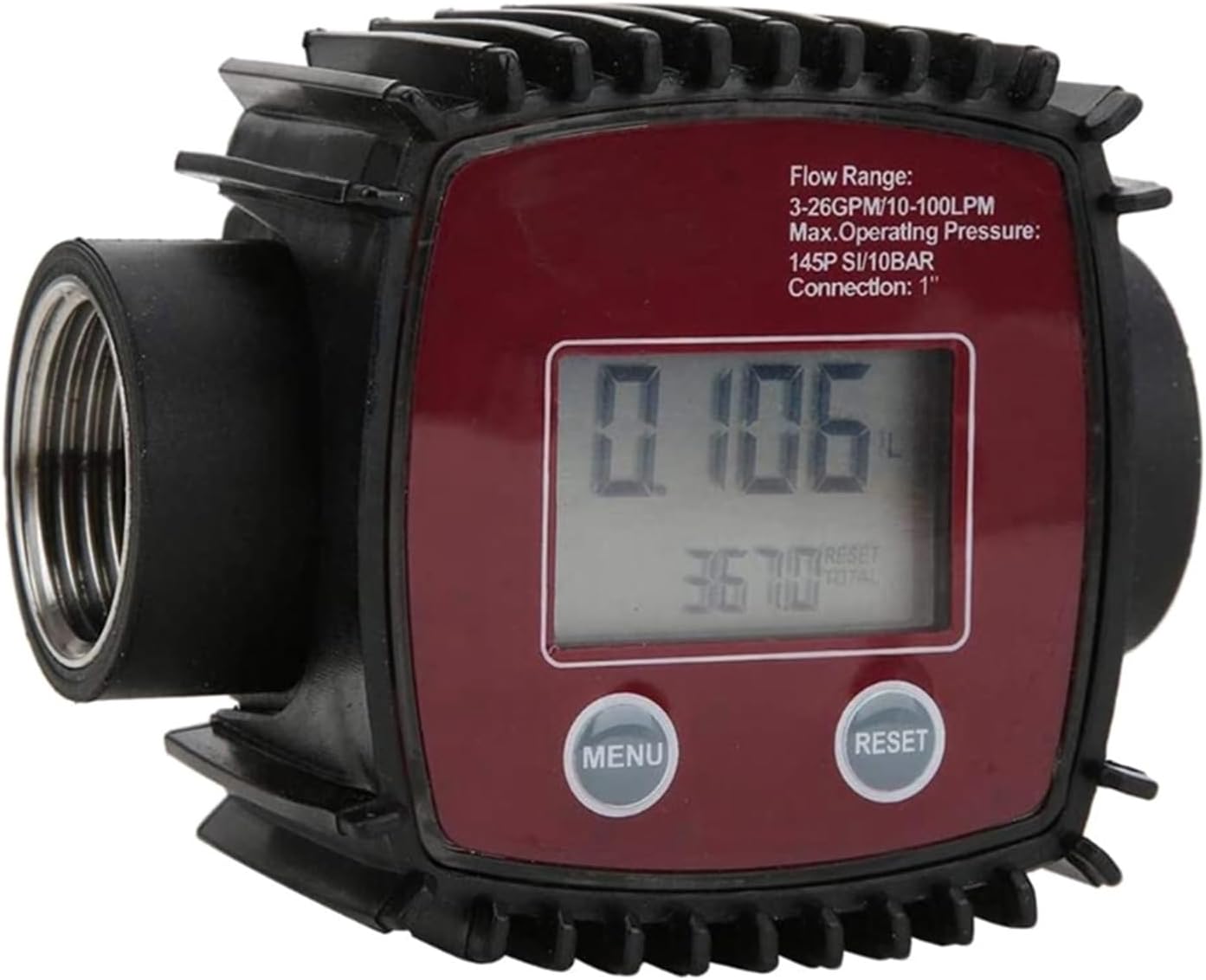 Flow Meter, Flow Meter Inline Digital Display For Meters, Plastic Liquid Flow Meters 10-100 LPM Female Thread Flow Meter for Liquids