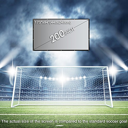 Nierbo 200 Inch Projector Screen Metal Ambient Light Rejecting 2.4 Gain 3D Movies Screen 16:9 For Home Theater Backyard Party Office #TOP1