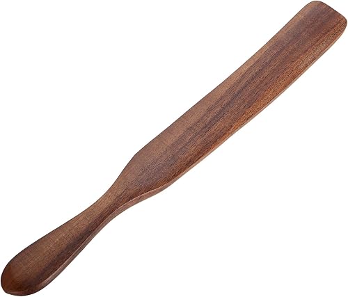 Espátula de madera para mezclar pastelería, espátulas raspadoras de palito de madera y wok para servir utensilios de cocina, mango de utensilios de