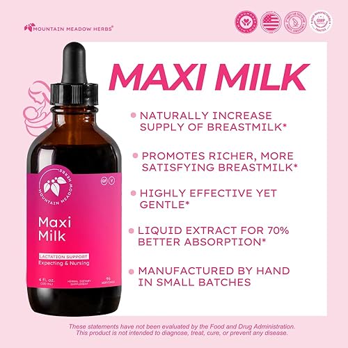 Miniatura 2 de Mountain Meadow Herbs Maxi-Milk - Soporte líquido natural para la lactancia para aumentar la producción de leche materna de forma rápida y efectiva