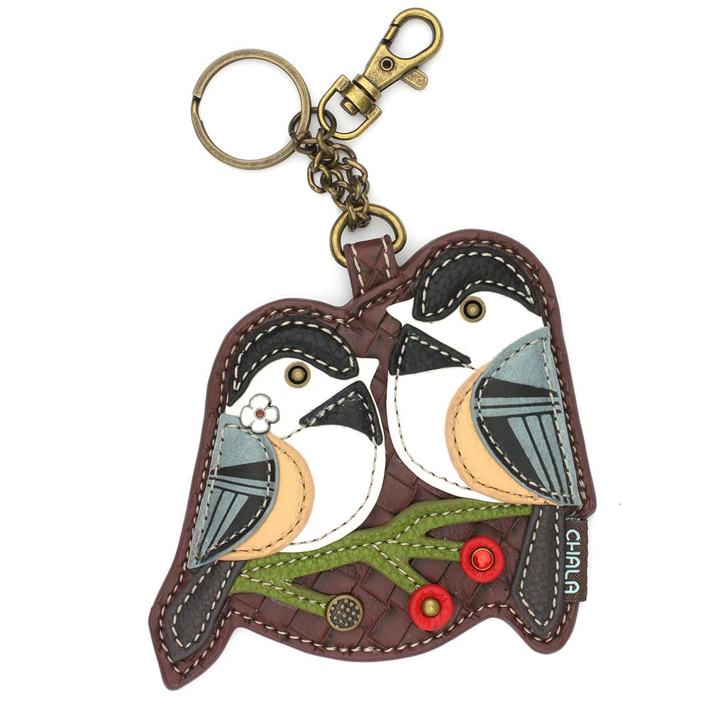 CHALA Bird Collection Women's Decorative Key Fob/Coin Purse Accessory - Chickadee