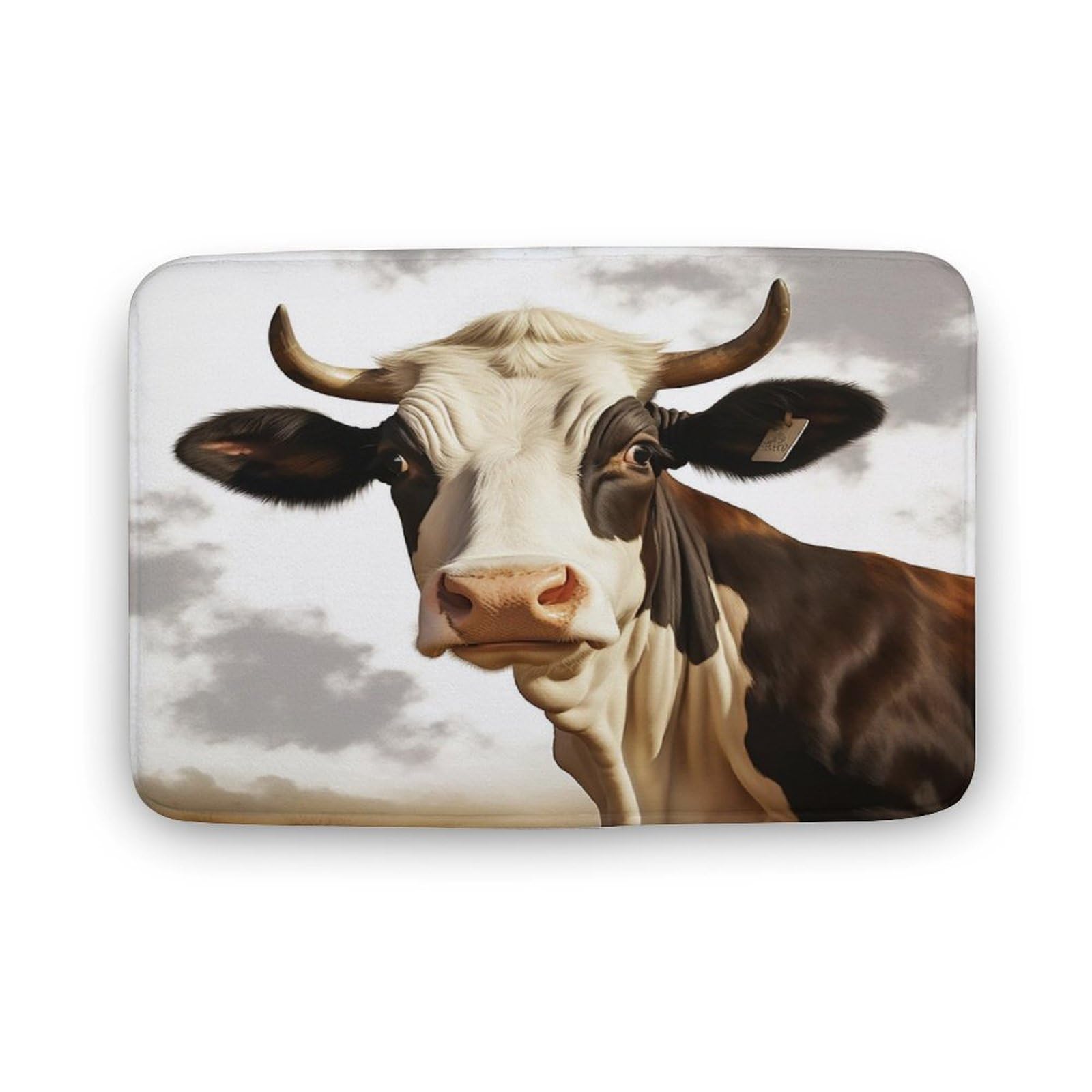 Felpudo de bienvenida de vaca de granja antideslizante para entrada y porche de 50x80 cm