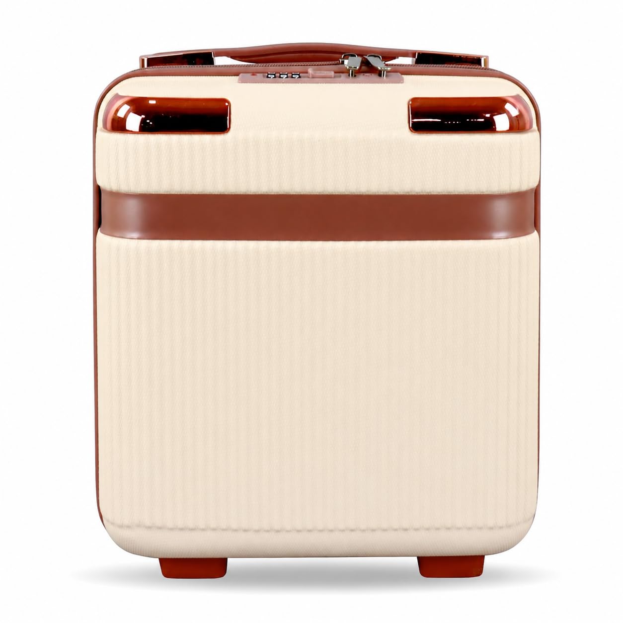 YAGZON Makeup Case Suitcase, Mini Bag, Mini Hard Shell Travel Luggage, Women Portable Water Proof Carrying Suitcase, Organizer Bag, Small Hard Shell Cosmetic Lugge Bag (Off White)-picture-37