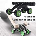 Portable Core Abdominal Ab 4 Roller Exerciser Push Up Stand Bar Abs Workout Fitness Gym Equipment with mat for Men and Women gallery image