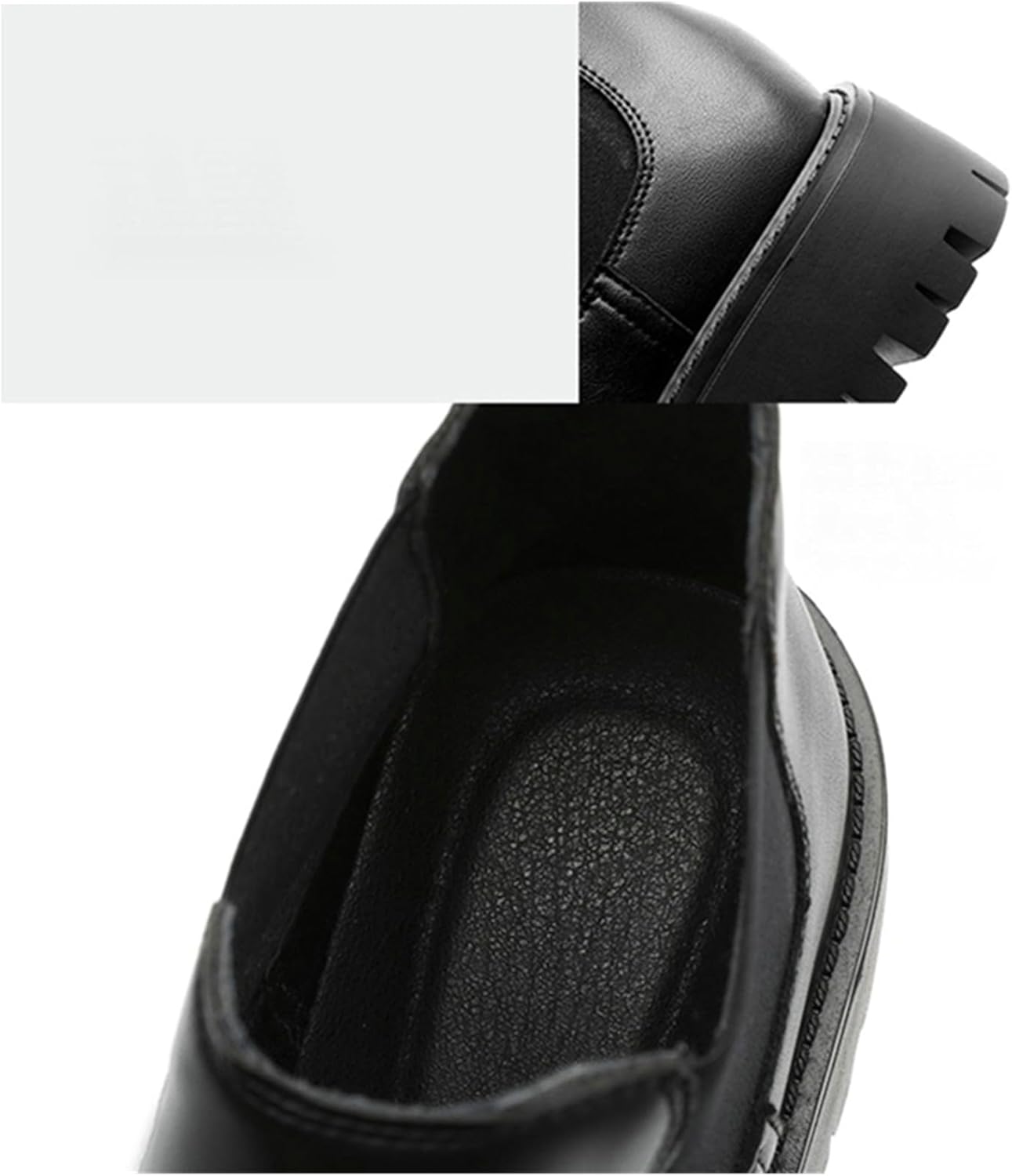 SywzX&xfybz Cow Leather Men's Chelsea Boots Business Leather boots Outdoors Thick Sole Anti-Slip Warm Men's Snow Boots