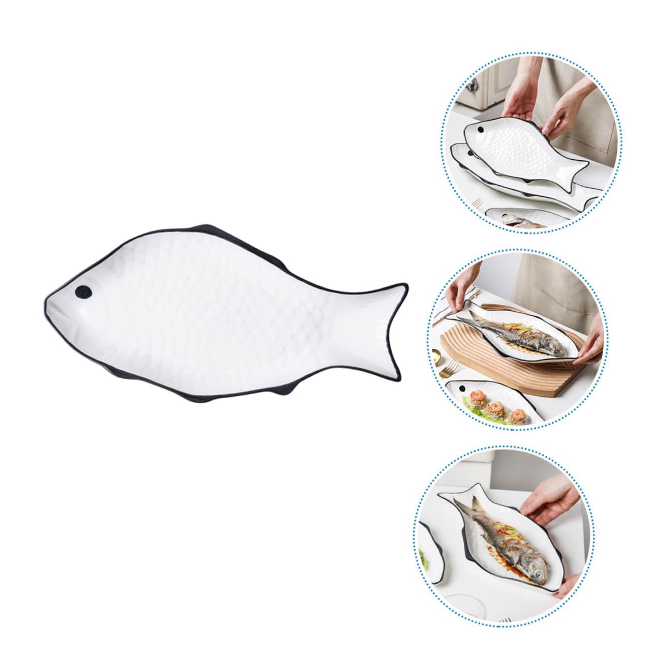 魚型　蒸機　蒸し器　陶器 Amazon.co.jp: VINTORKY セラミック魚蒸し皿 大型 食品保存プレート