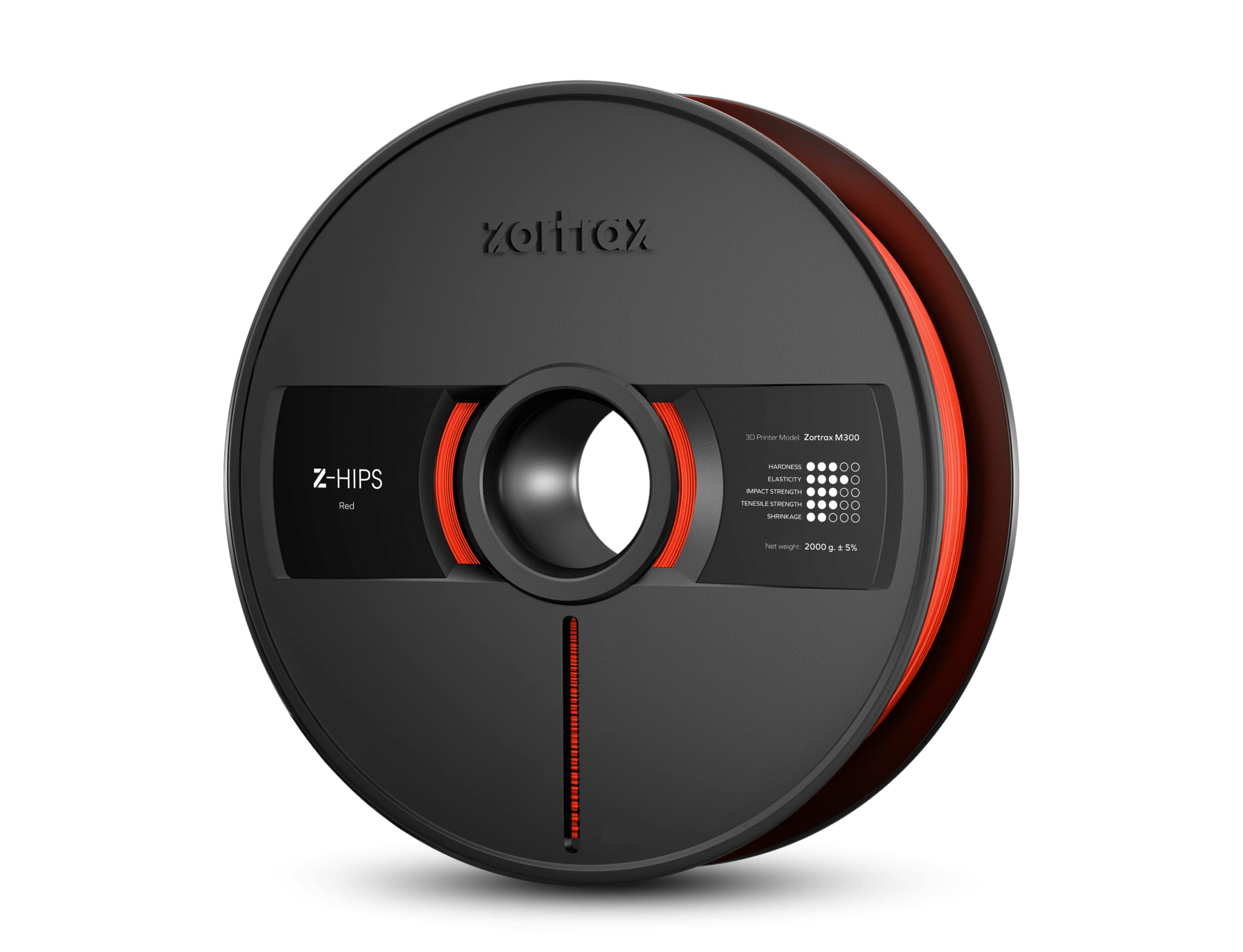 Zortrax 5902280821946 Z-HIPS Filament für M300, 1,75 mm, 2 kg, Rot