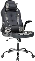 Vista 16 de Silla de juegos grande y alta, silla ergonómica de escritorio para computadora, cómoda silla de oficina ajustable de altura ajustable con soporte