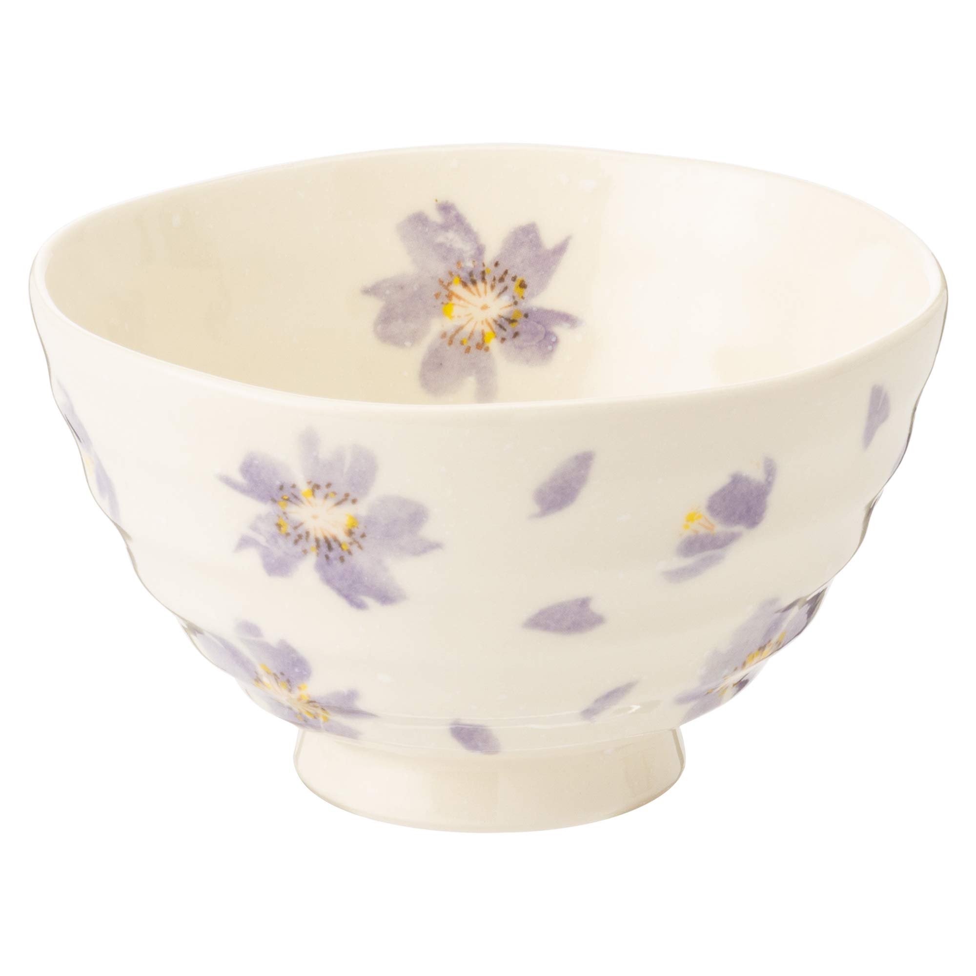 Mino W20069 Sakuranomai Rice Bowl, Purple : Home & Kitchen