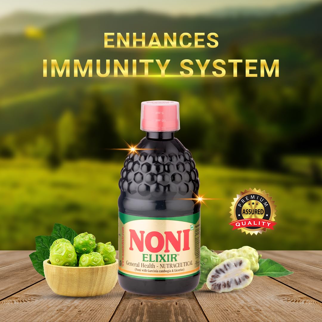 Noni Elixir General Health Care Noni Fruit Extract (500 ML) Made with Natural & Original Noni Fruit Extract, Kokum & Licorice|Rich in Vitamins & Antioxidants(Pack of 1) liquid