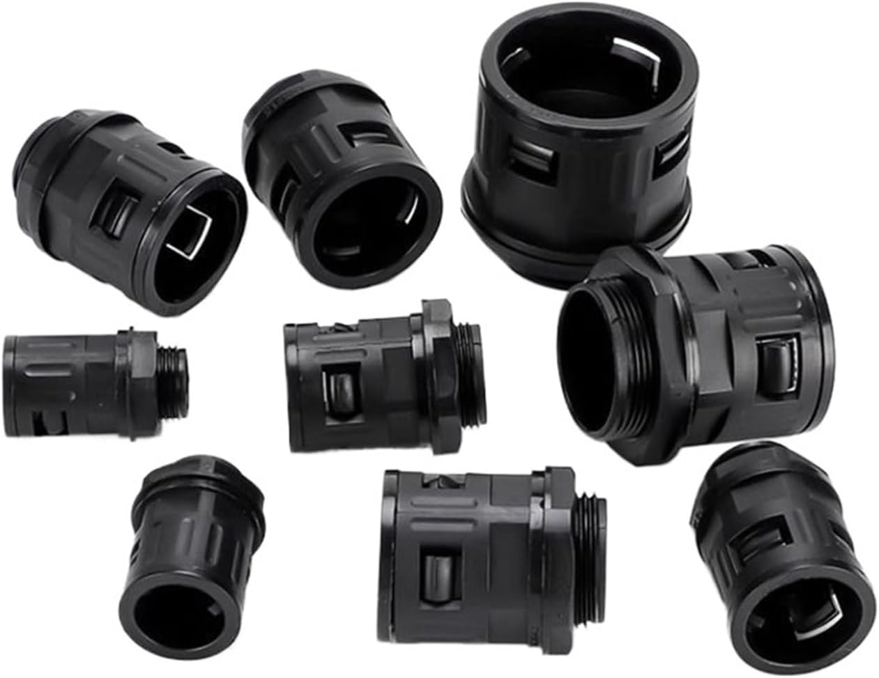 Cable Gland AD42.5 Plastic Flexible Straight Nylon Cable Duct Gland PG36 M40 M42 M48 Direct Plug-in Hose Connector Conduit Adaptor(AD34.5-PG29-5PCS)