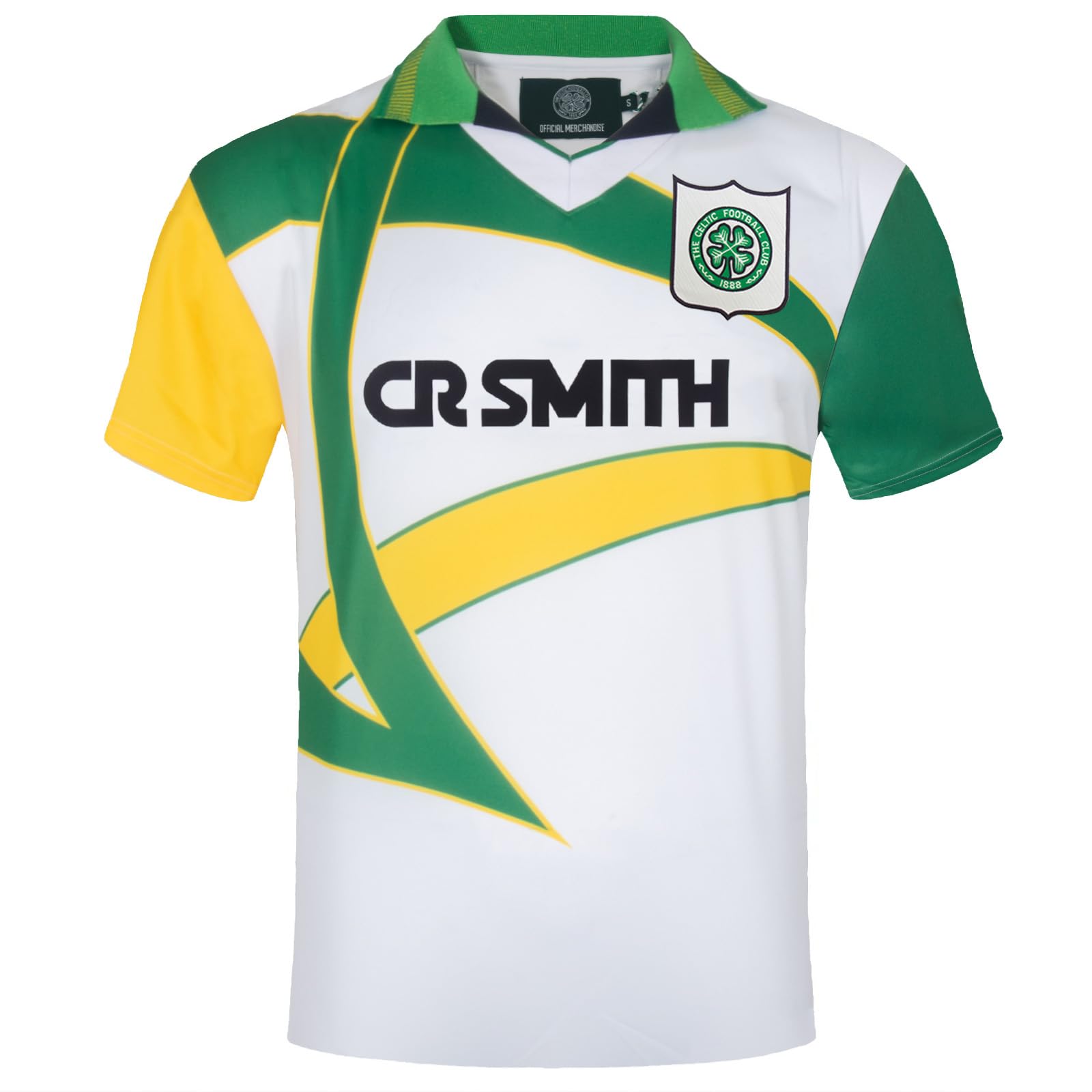 Celtic FC Mens Away Retro Shirt White Large