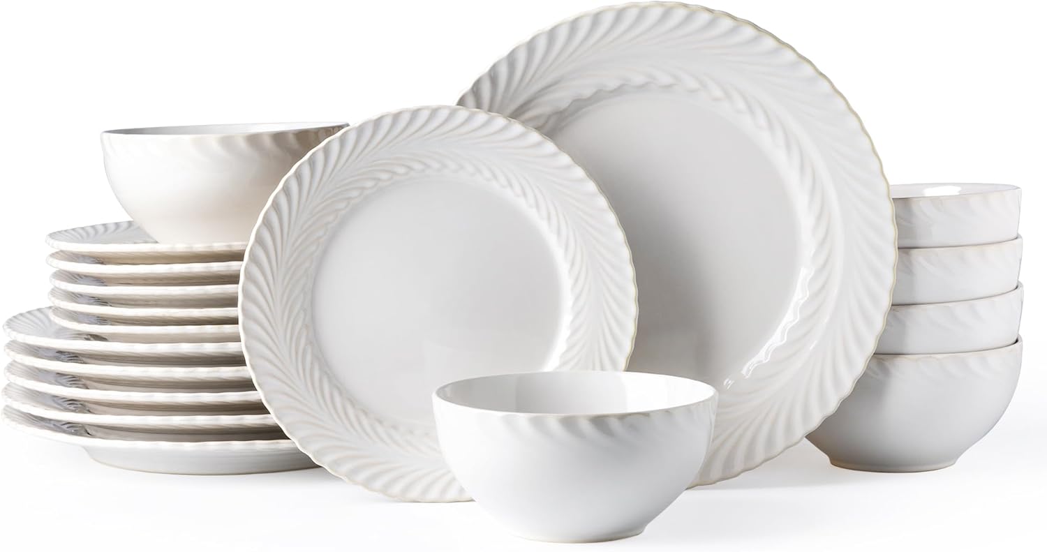 GBhome Steengoed dinersets voor 6 personen, 24-delige